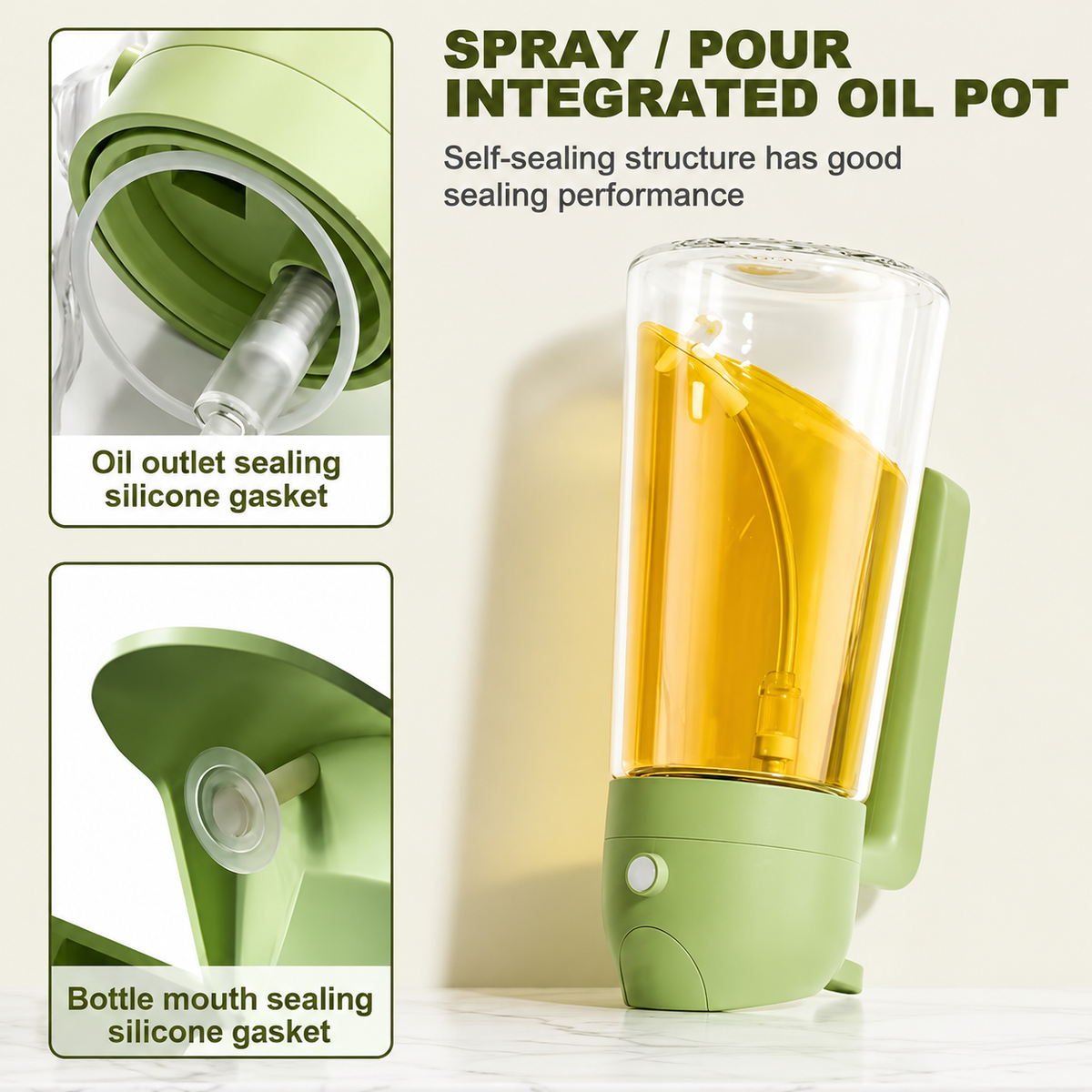 Oil Sprayer And Dispenser Bottle for Kitchen,2 in 1 Olive Oil Mist Sprayer and Oil Dispenser for Cooking, BBQ, Air Fryer, Salad, Frying, Baking(multicolor)